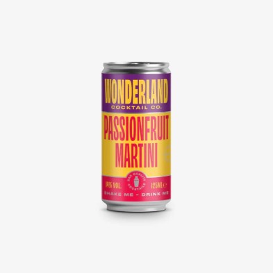 Wonderland Cocktail Passionfruit Martini 125ml Can