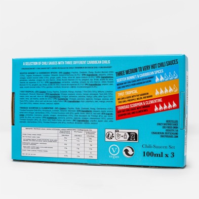 Caribbean Box - 3 Hot Sauce Set - Crazy Bastard