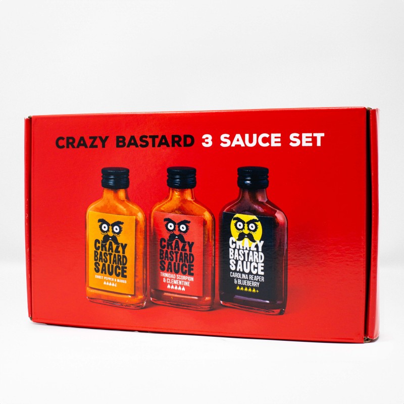 Verz Hot Box - 3 Hot Sauce Set - Crazy Bastard