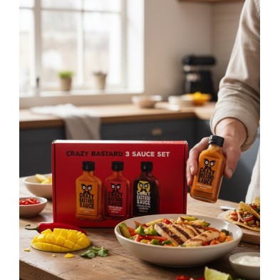 Verz Hot Box - 3 Hot Sauce Set - Crazy Bastard
