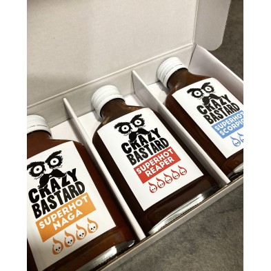 Superhot Box - 3 Hot Sauce Set - Crazy Bastard
