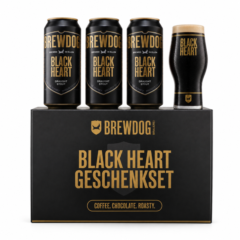 BrewDog Black Heart Gift Set with Glass