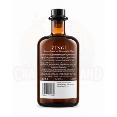 ZINGI Ginger Drink 500ml with honey lemon and ginger